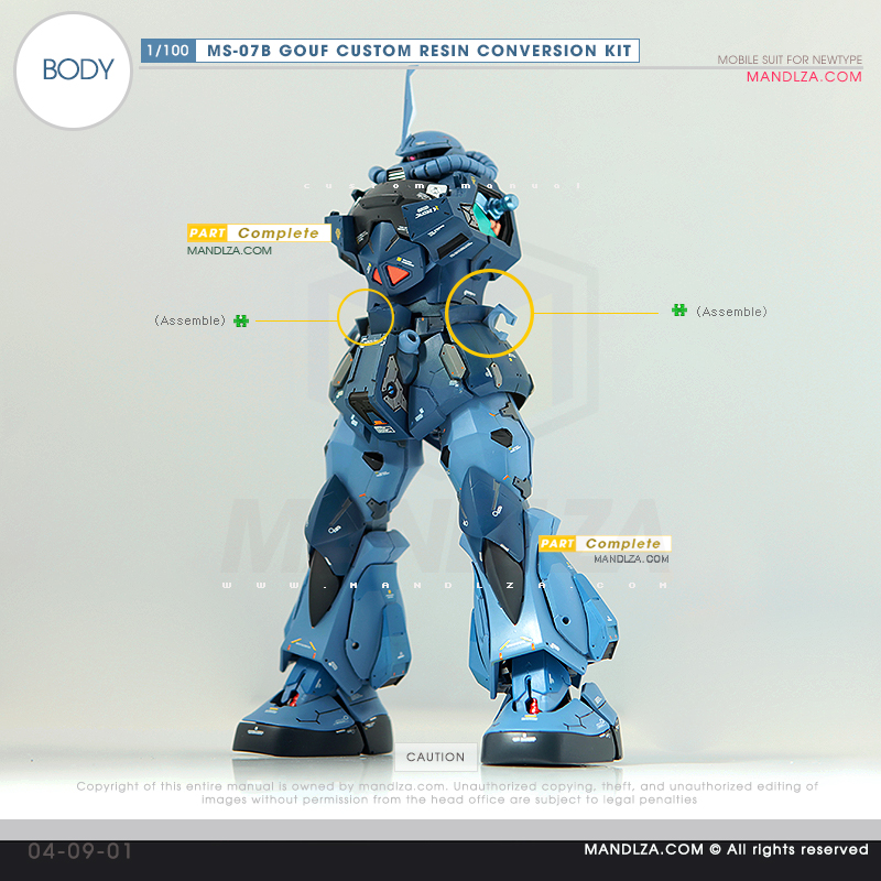 RESIN] MS07B GOUF CUSTOM BODY 04-09