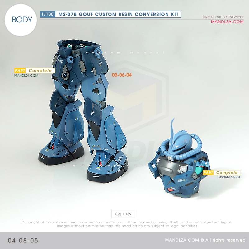 RESIN] MS07B GOUF CUSTOM BODY 04-08