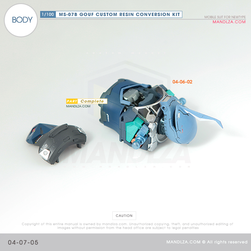 RESIN] MS07B GOUF CUSTOM BODY 04-07