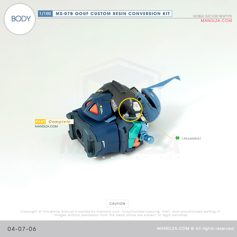 RESIN] MS07B GOUF CUSTOM BODY 04-07