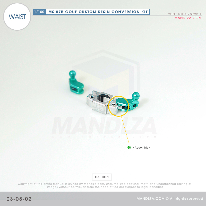 RESIN] MS07B GOUF CUSTOM WAIST 03-05
