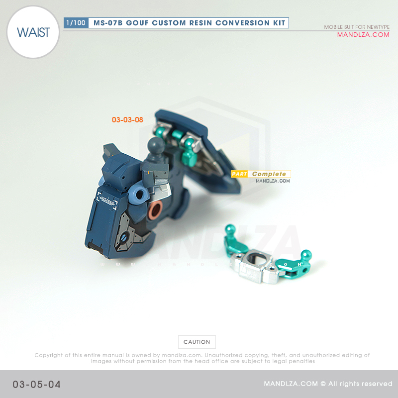 RESIN] MS07B GOUF CUSTOM WAIST 03-05