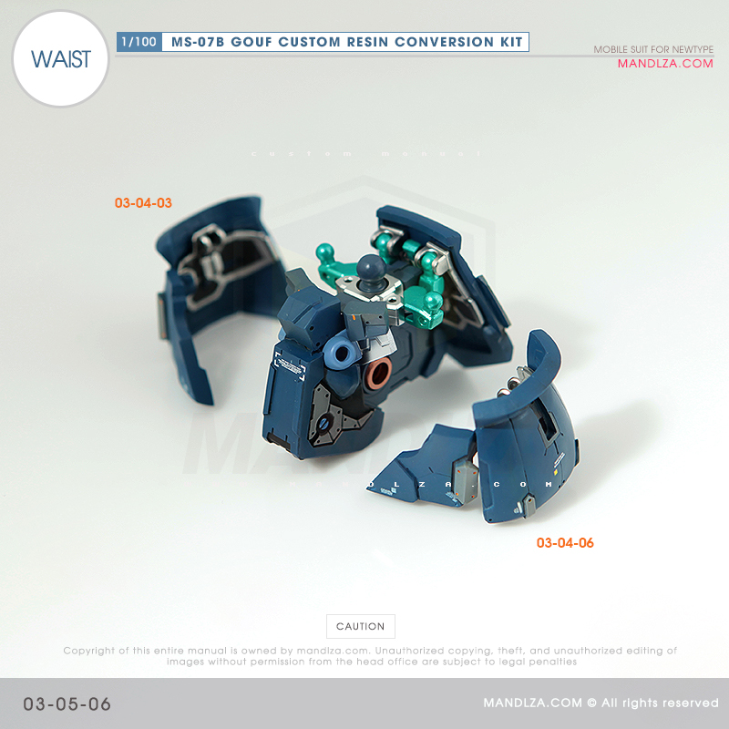 RESIN] MS07B GOUF CUSTOM WAIST 03-05