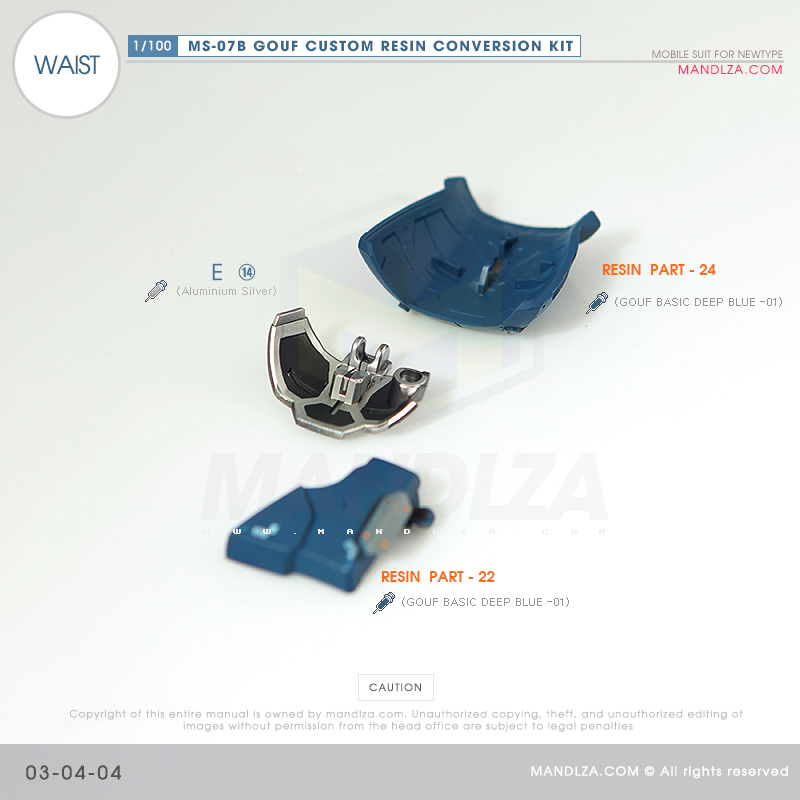 RESIN] MS07B GOUF CUSTOM WAIST 03-04