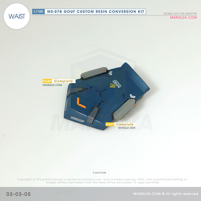 RESIN] MS07B GOUF CUSTOM WAIST 03-03