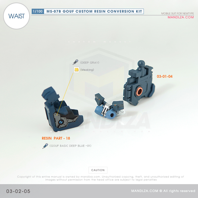 RESIN] MS07B GOUF CUSTOM WAIST 03-02