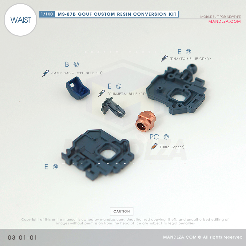 RESIN] MS07B GOUF CUSTOM WAIST 03-01