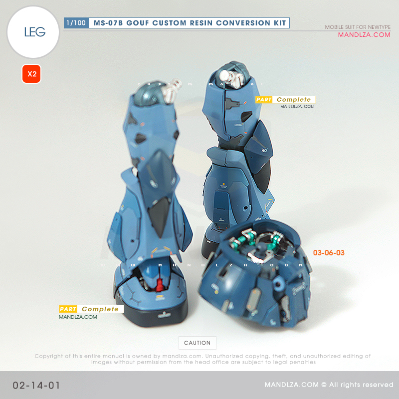 RESIN] MS07B GOUF CUSTOM LEG 02-14