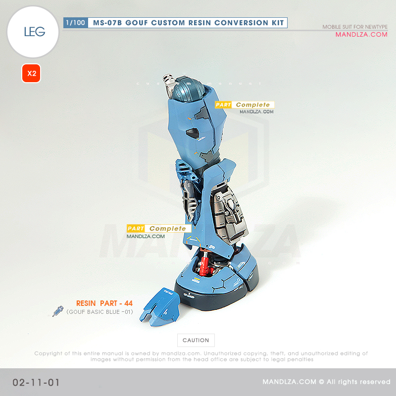 RESIN] MS07B GOUF CUSTOM LEG 02-11