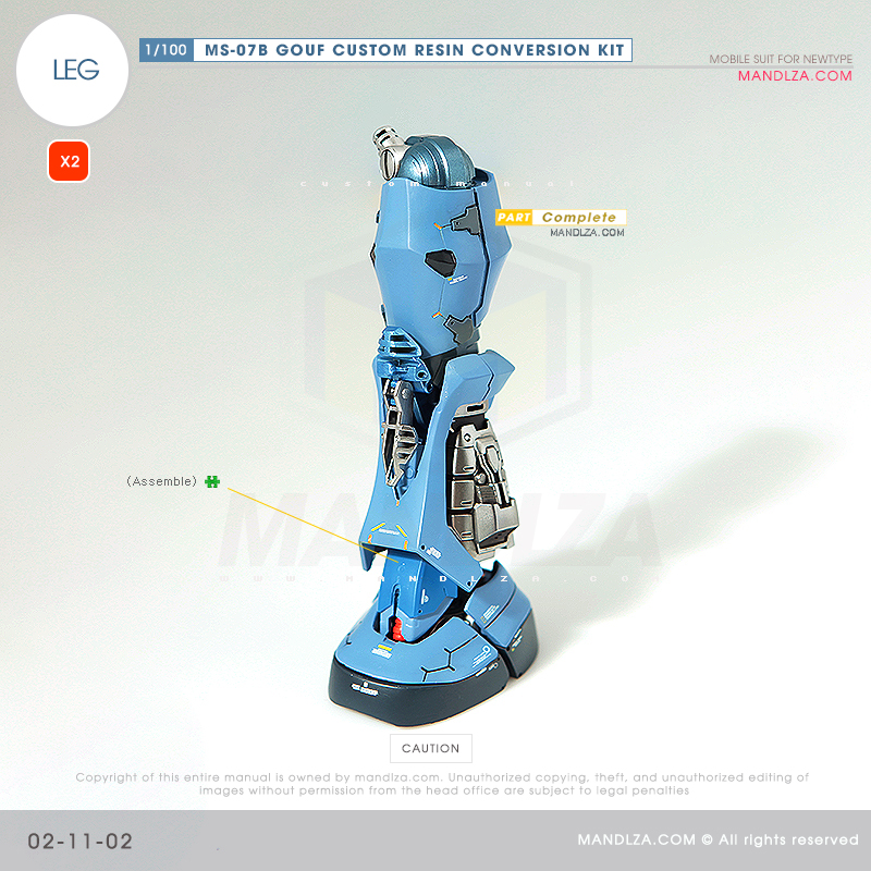 RESIN] MS07B GOUF CUSTOM LEG 02-11