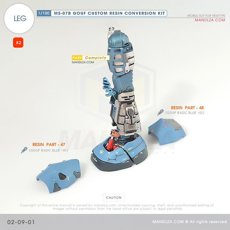 RESIN] MS07B GOUF CUSTOM LEG 02-09