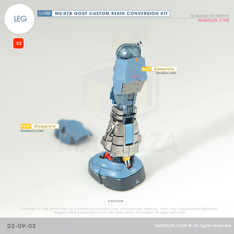 RESIN] MS07B GOUF CUSTOM LEG 02-09