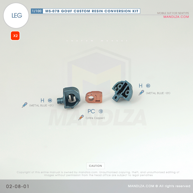 RESIN] MS07B GOUF CUSTOM LEG 02-08