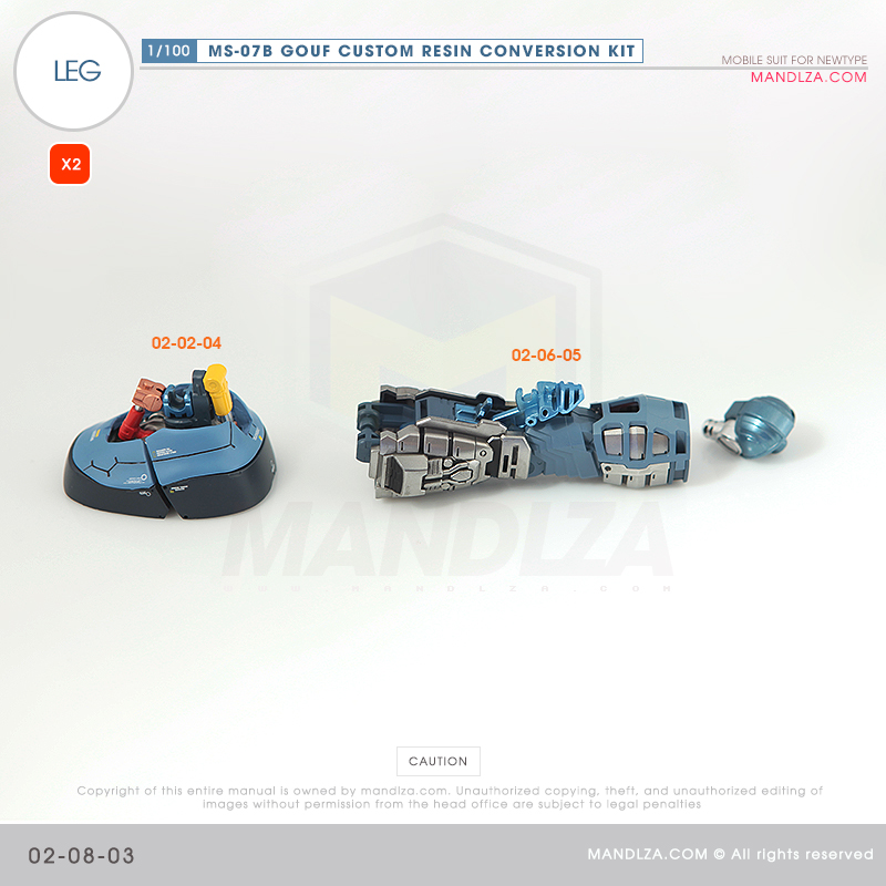 RESIN] MS07B GOUF CUSTOM LEG 02-08