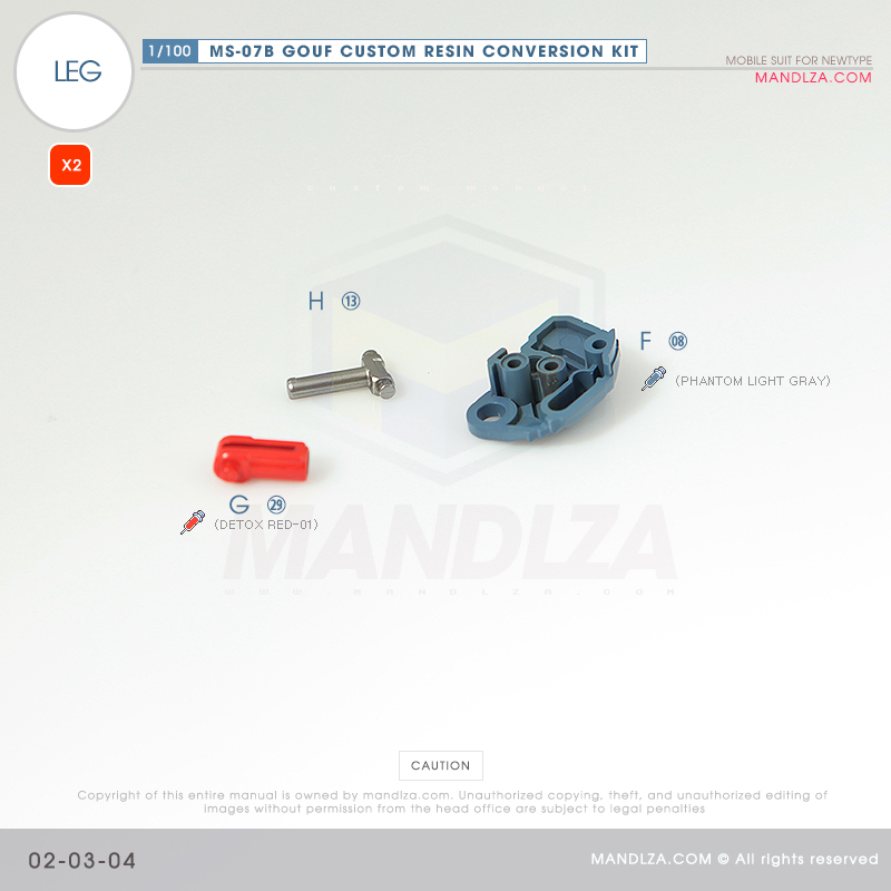 RESIN] MS07B GOUF CUSTOM LEG 02-03