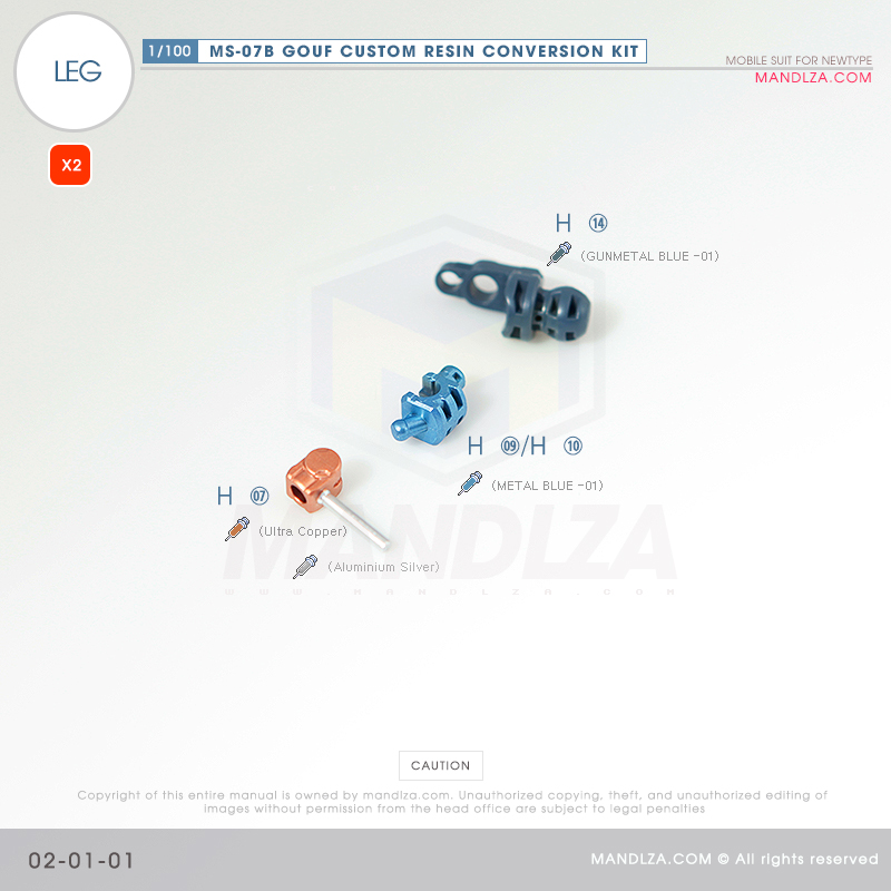 RESIN] MS07B GOUF CUSTOM LEG 02-01