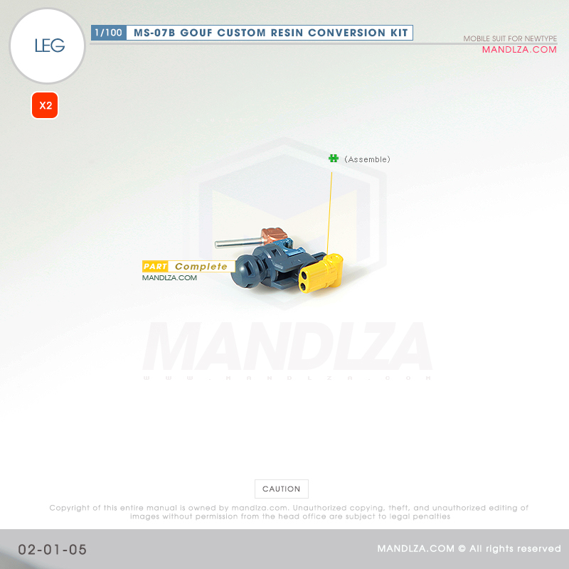 RESIN] MS07B GOUF CUSTOM LEG 02-01