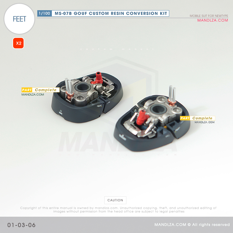 RESIN] MS07B GOUF CUSTOM FEET 01-03