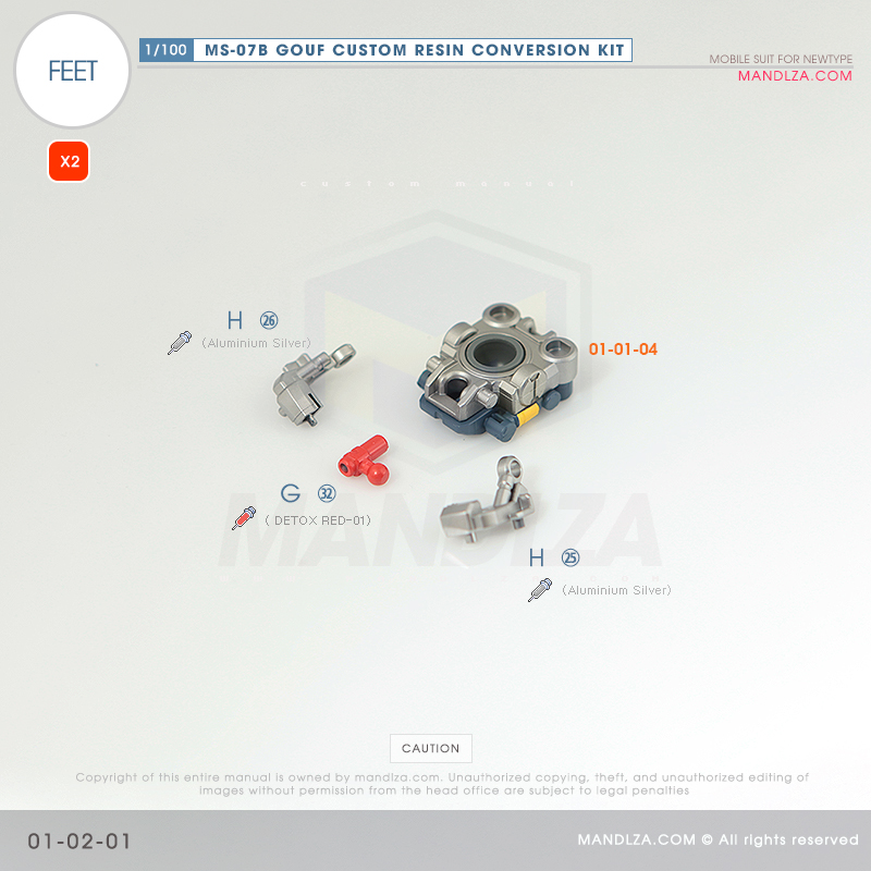 RESIN] MS07B GOUF CUSTOM FEET 01-02