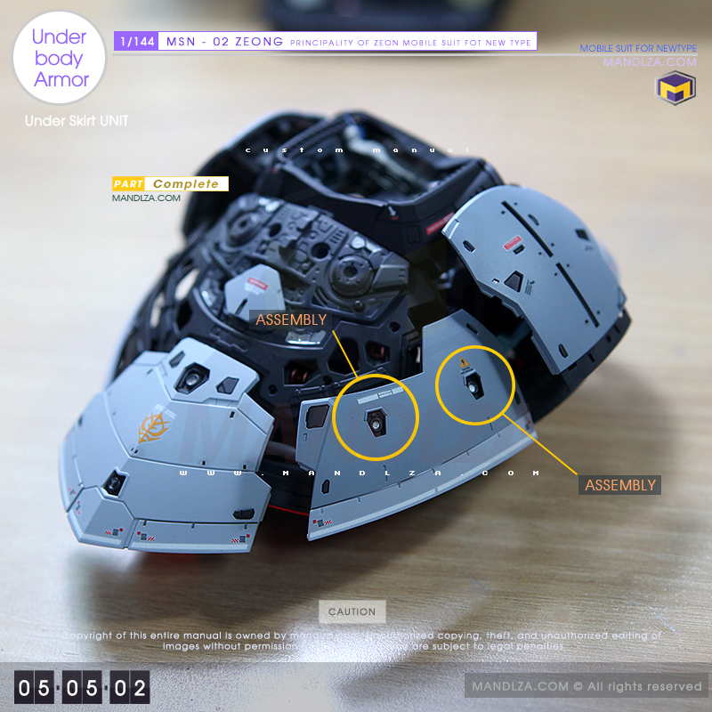 RG] MSN-02 ZEONG Under Body Armor 05-05