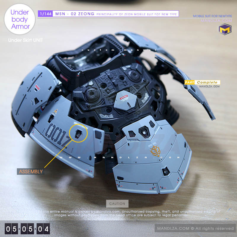 RG] MSN-02 ZEONG Under Body Armor 05-05