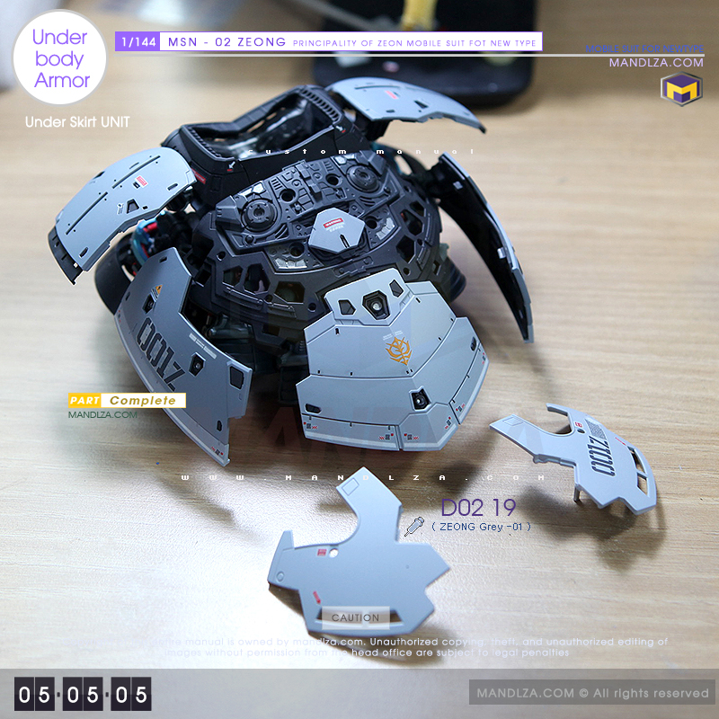 RG] MSN-02 ZEONG Under Body Armor 05-05