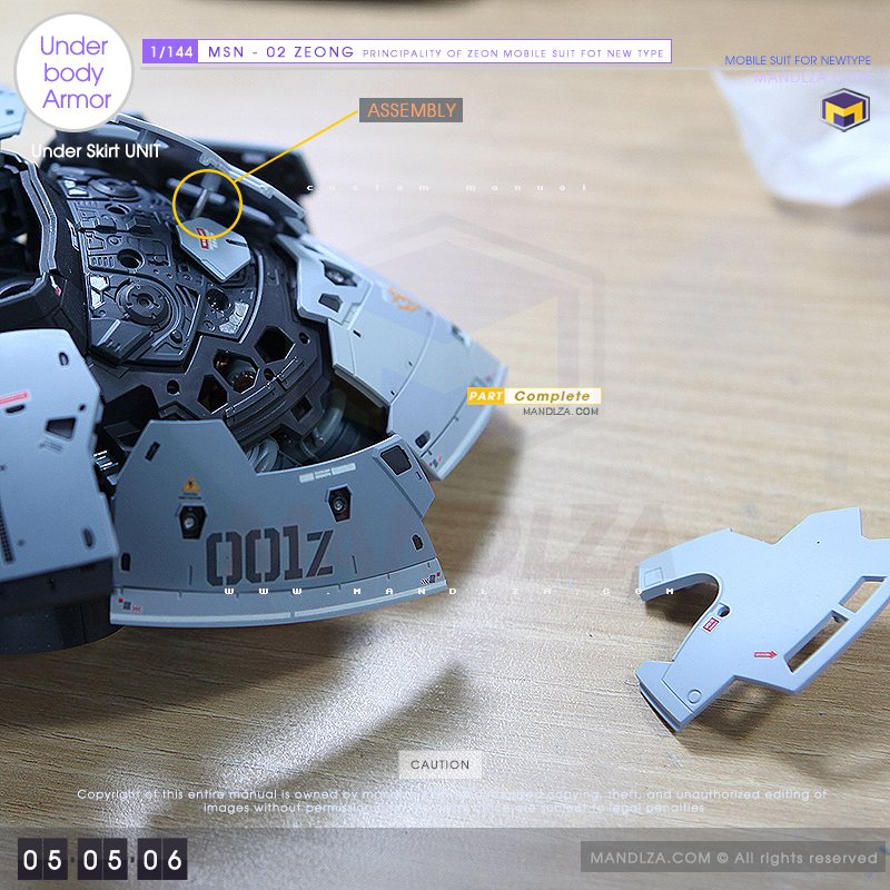 RG] MSN-02 ZEONG Under Body Armor 05-05