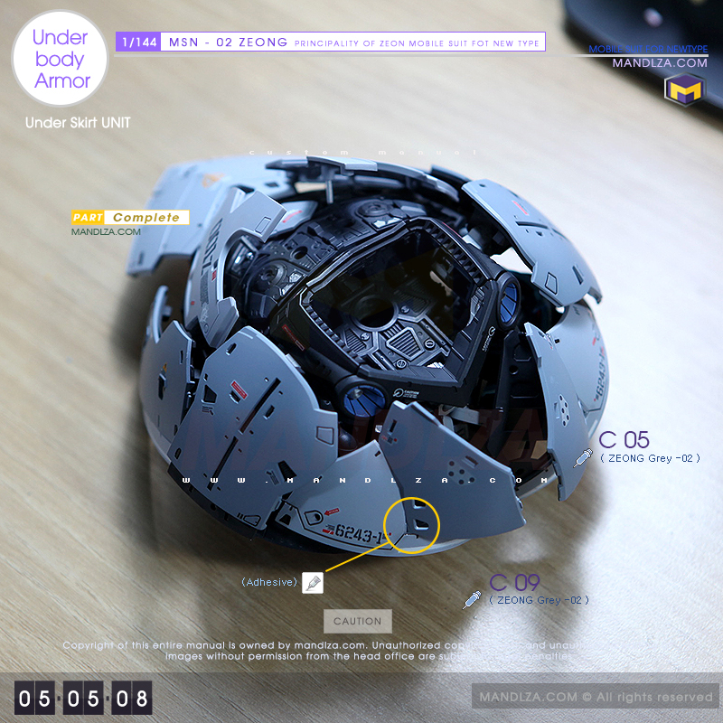 RG] MSN-02 ZEONG Under Body Armor 05-05