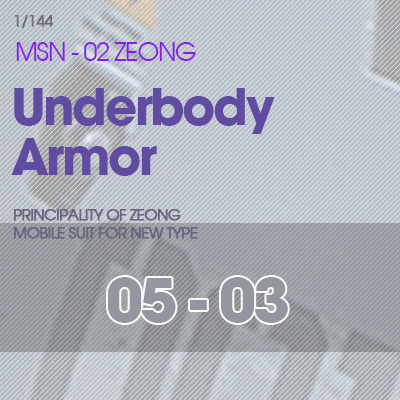 RG] MSN-02 ZEONG Under Body Armor 05-03