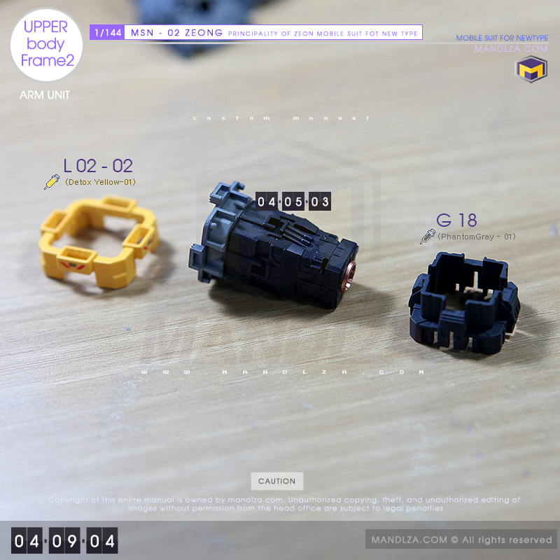RG] MSN-02 ZEONG Upper Body Frame 04-09