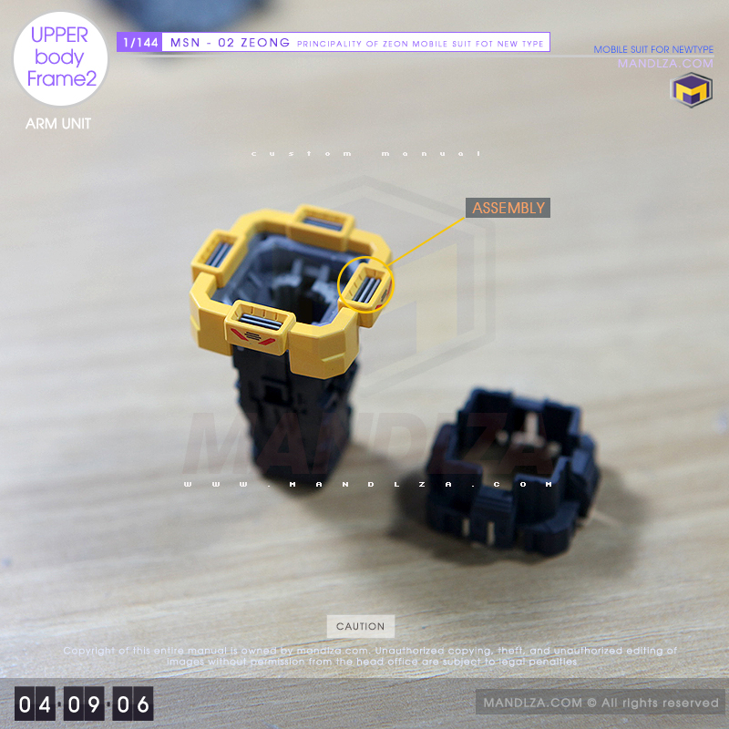 RG] MSN-02 ZEONG Upper Body Frame 04-09