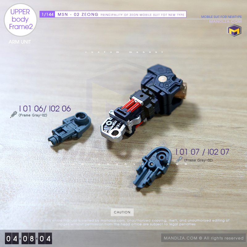 RG] MSN-02 ZEONG Upper Body Frame 04-08