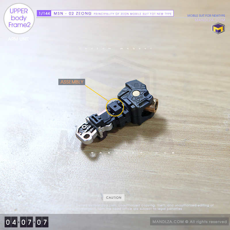 RG] MSN-02 ZEONG Upper Body Frame 04-07
