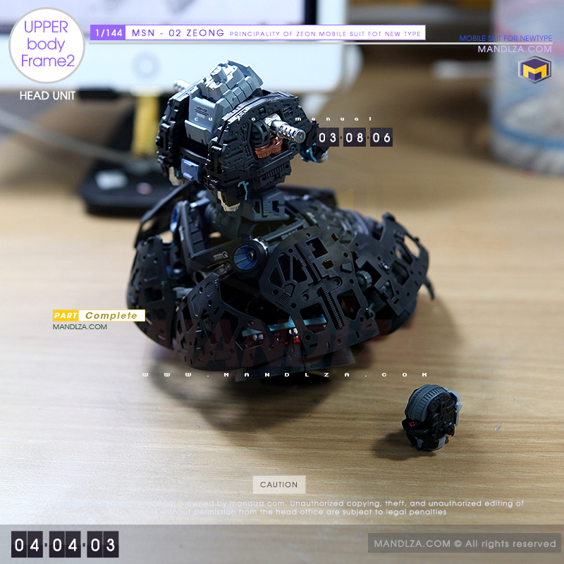 RG] MSN-02 ZEONG Upper Body Frame 04-04