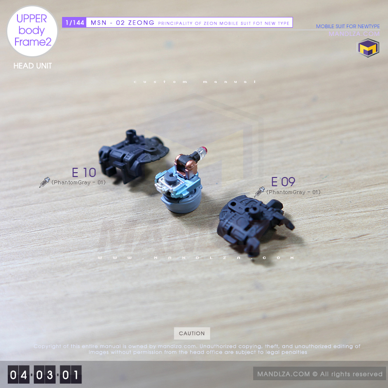 RG] MSN-02 ZEONG Upper Body Frame 04-03