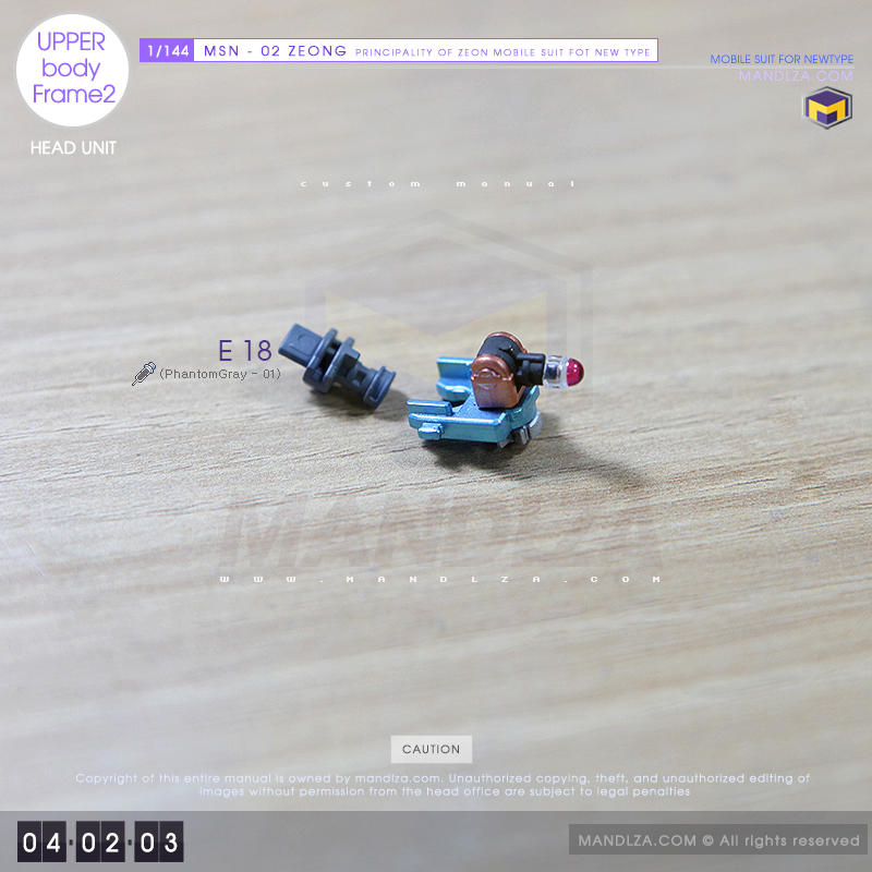 RG] MSN-02 ZEONG Upper Body Frame 04-02
