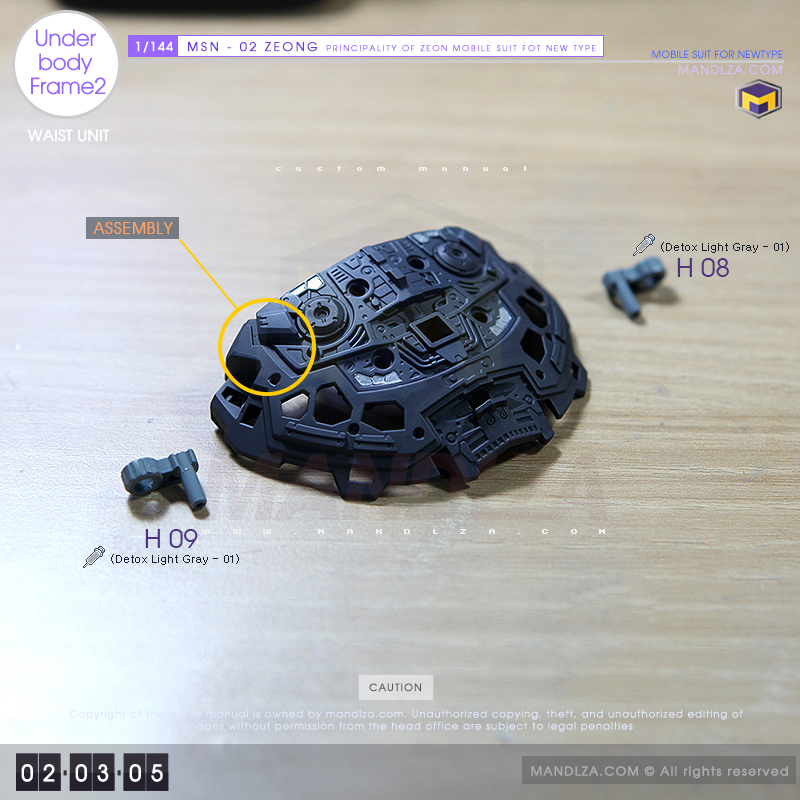 RG] MSN-02 ZEONG Under Body Frame 02-03
